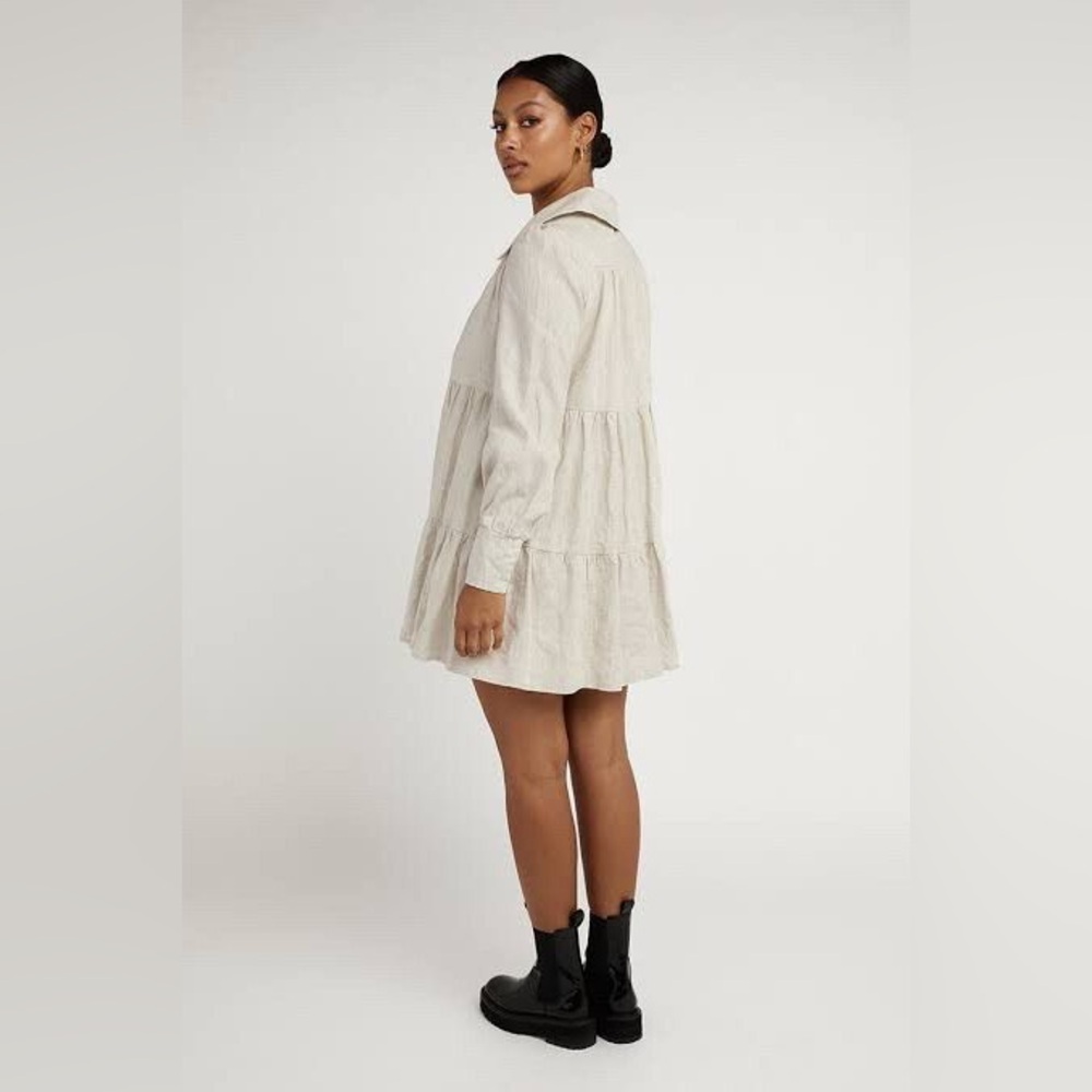 DISSH eloise natural linen mini dress - Picture 3 of 16